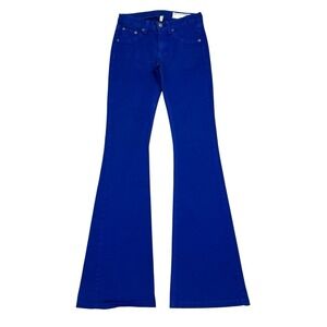 Rag & Bone Jeans Womens 24x31 Blue Elephant Bell Flare High Rise Stretch Denim